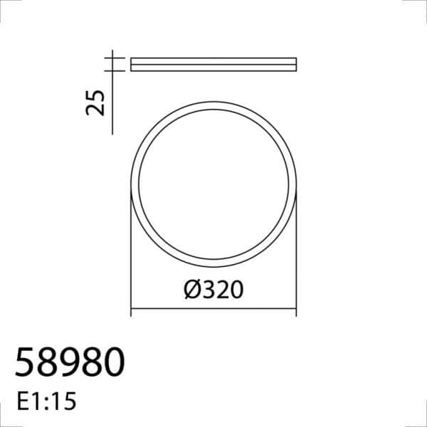 Plafón pegado al techo de doble emisión OZZY cct dimmer - Imagen 6
