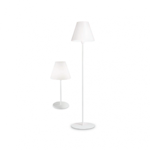 Lámpara de mesa LED exterior blanca portátil Live Lumetto Ideal Lux