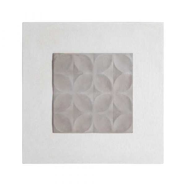 CUADRO BLANCO-GRIS DM DECORACIÓN 80 X 4 X 80 CM - Imagen 2