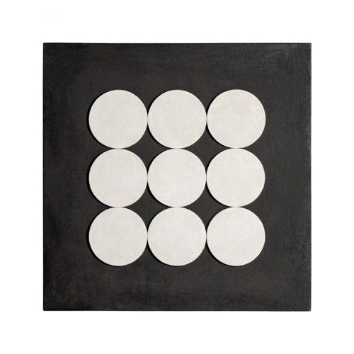 CUADRO BLANCO NEGRO DM DECORACIÓN 80 X 4 X 80 CM