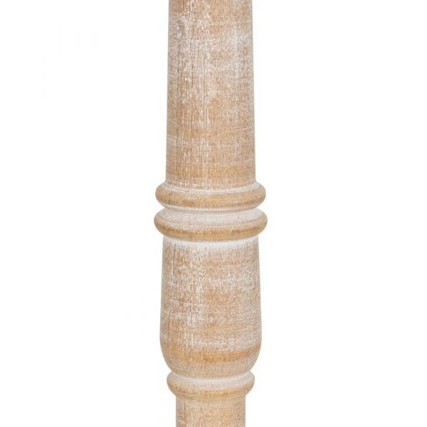 LÁMPARA MESA NATURAL MADERA / TEJIDO 40 X 40 X 82,50 CM - Imagen 6