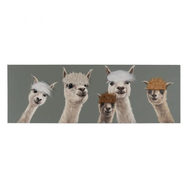 PINTURA LLAMAS LIENZO - Imagen 2