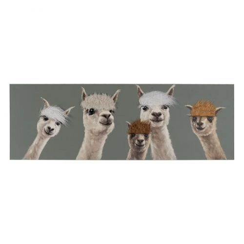 PINTURA LLAMAS LIENZO