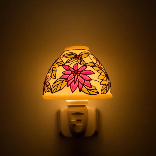 Luz de enchufe quitamiedos artesanal TIFFANY