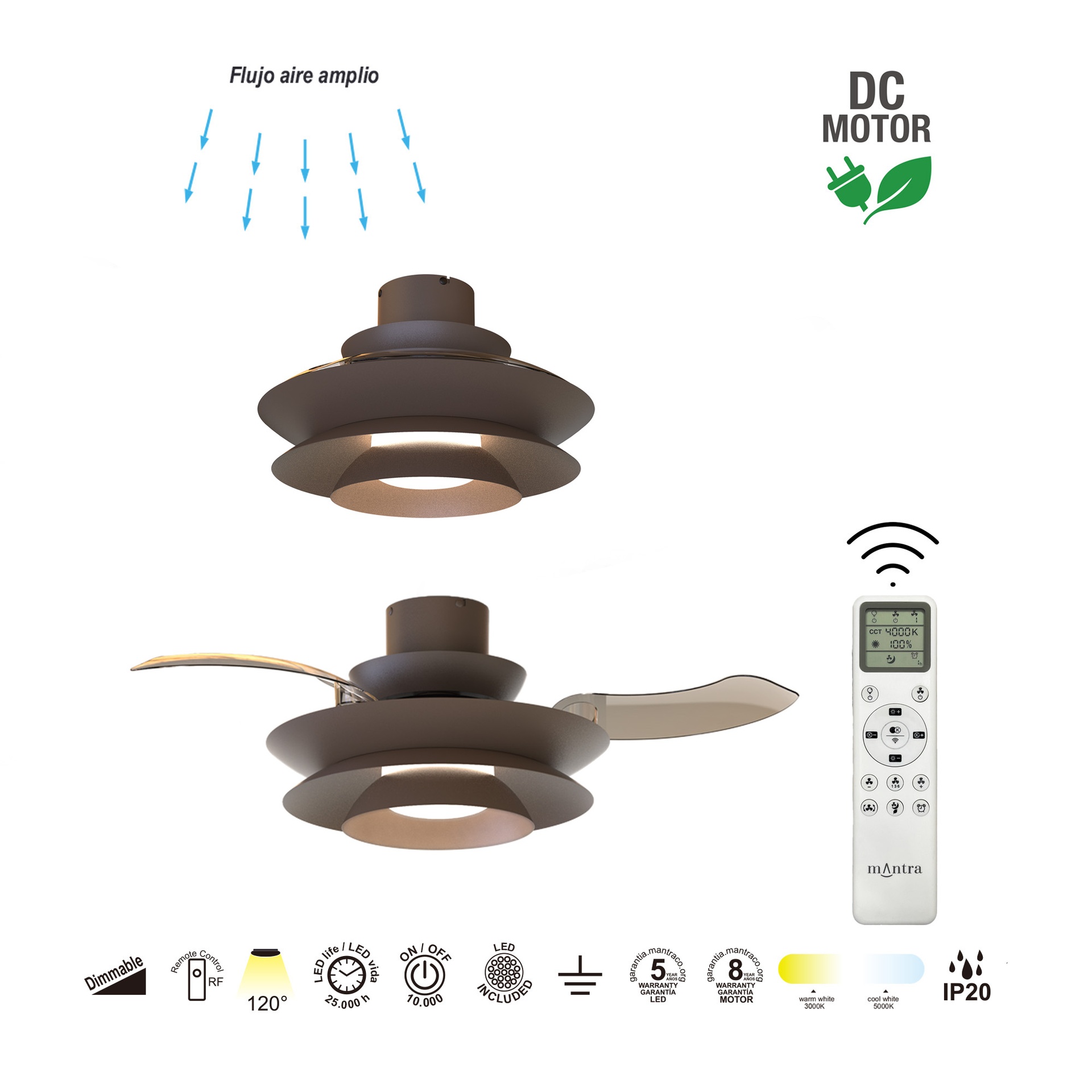 Lampara ventilador LED Aconcagua - Imagen 13