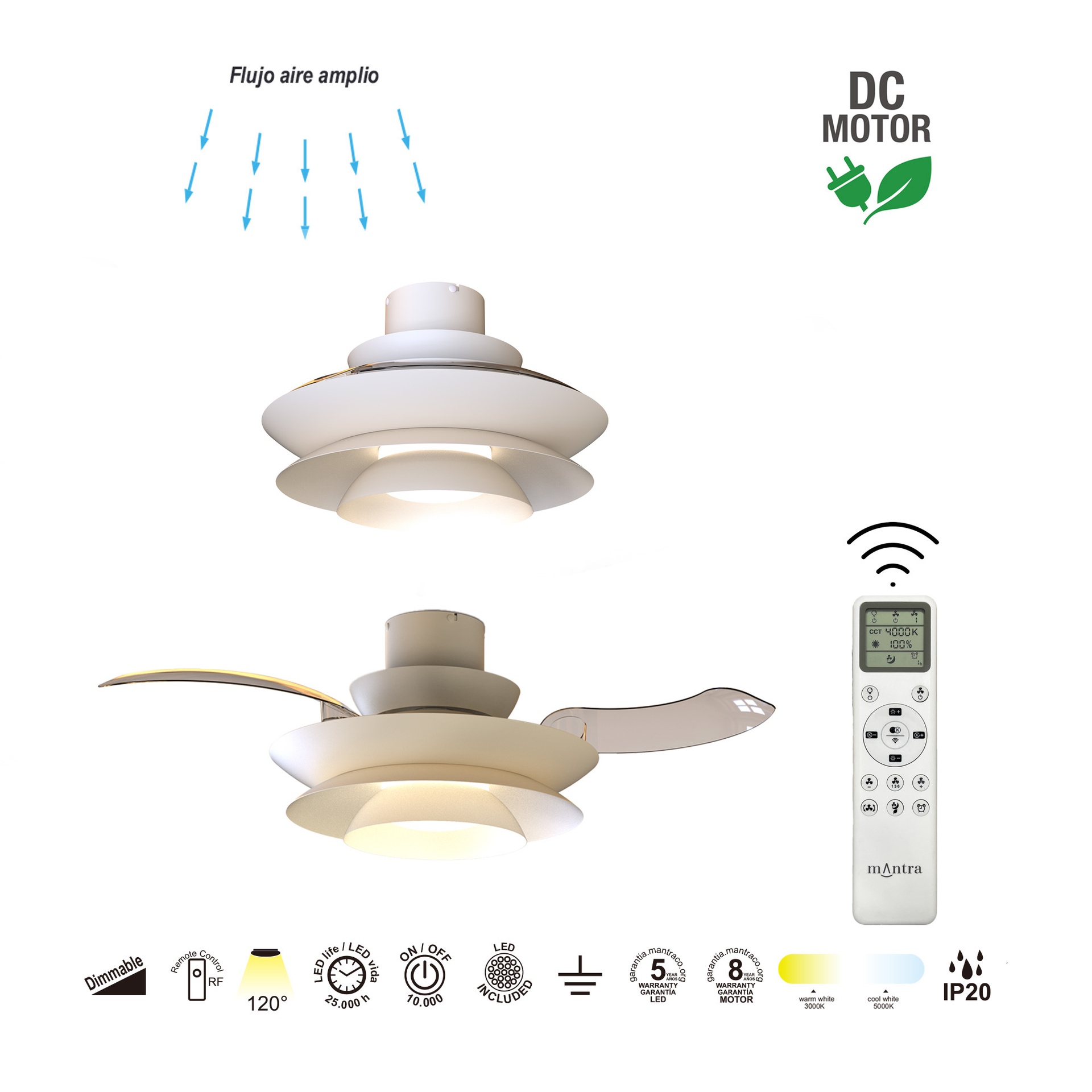 Lampara ventilador LED Aconcagua - Imagen 3