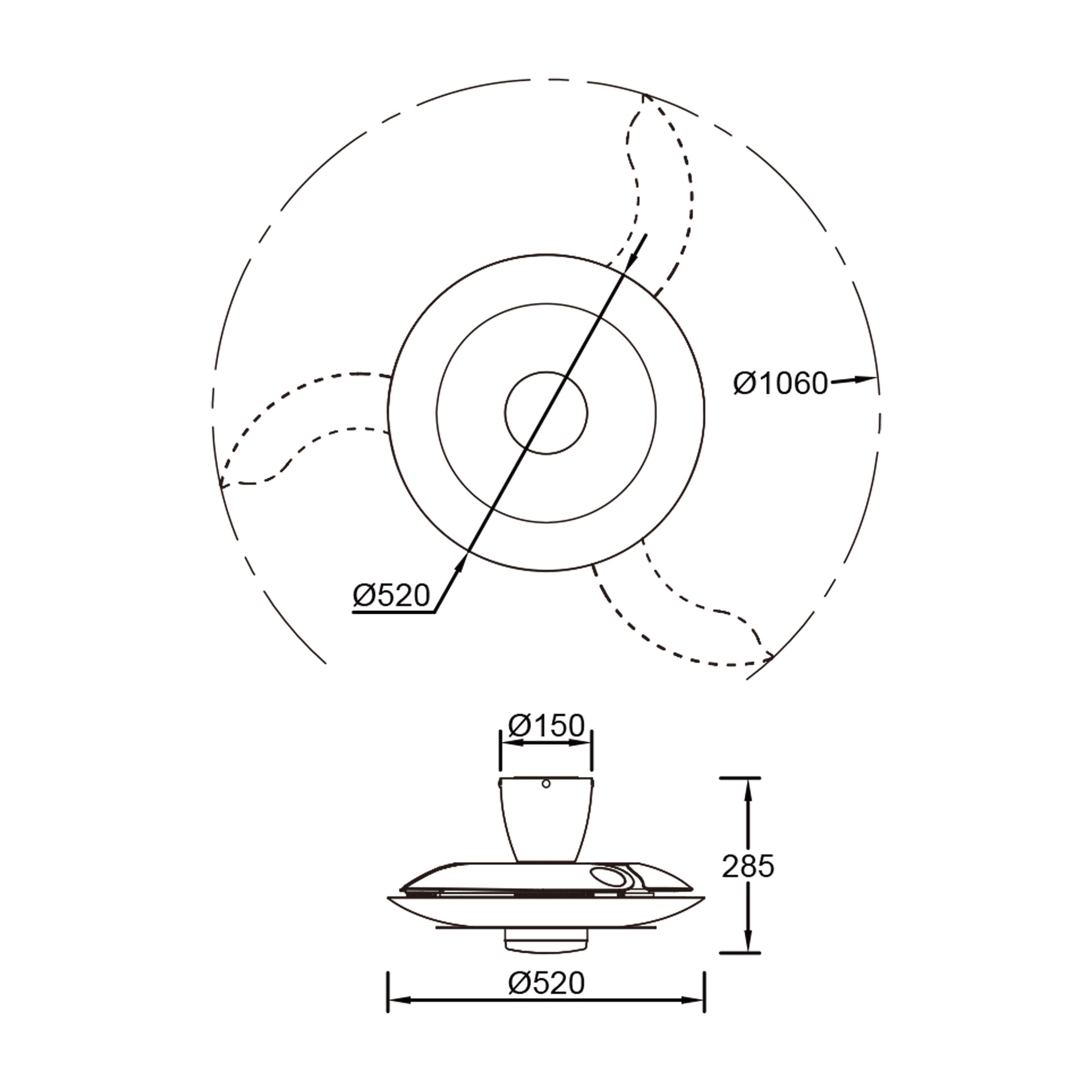 Lampara ventilador LED Kyoto - Imagen 7