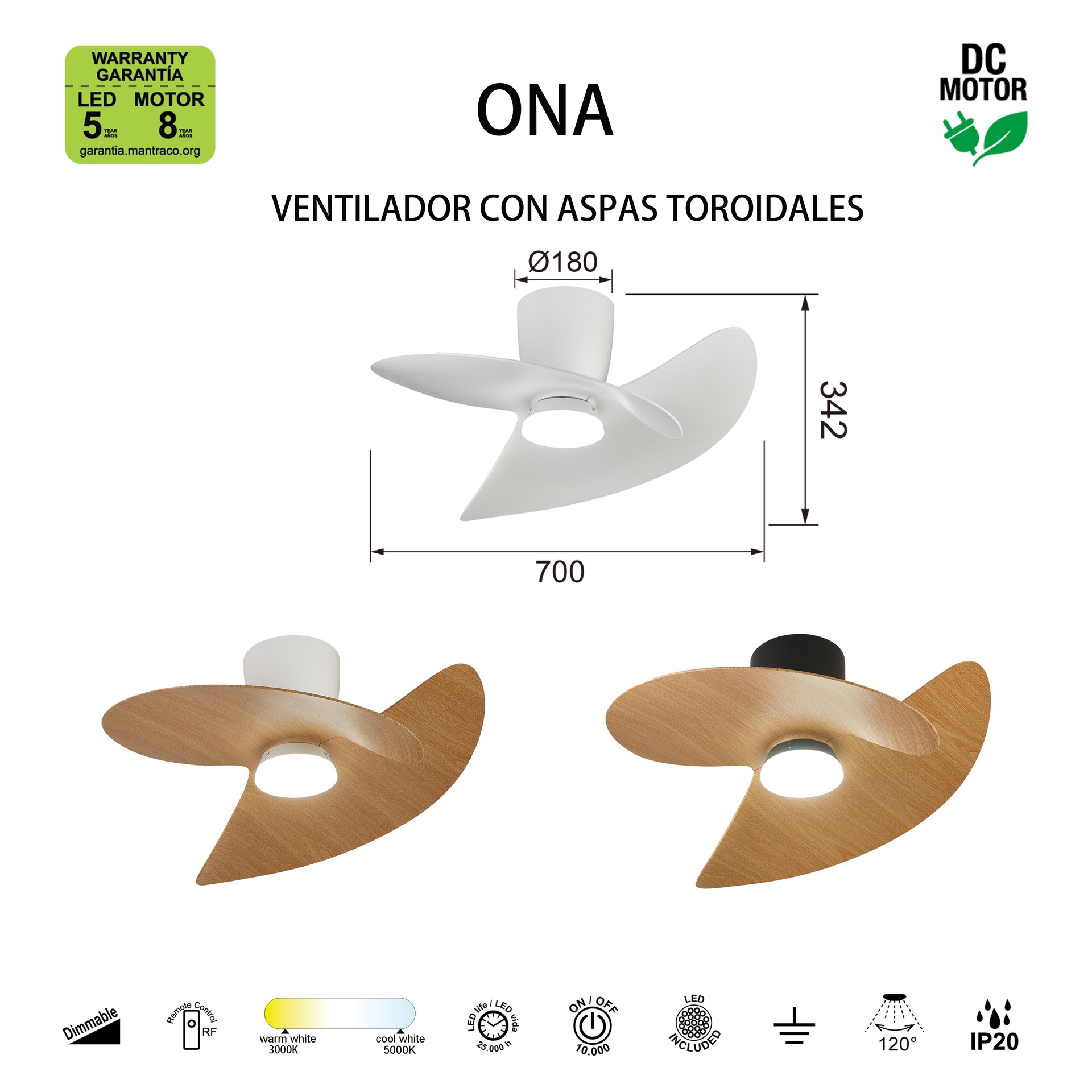 Lampara ventilador ONA - Imagen 5