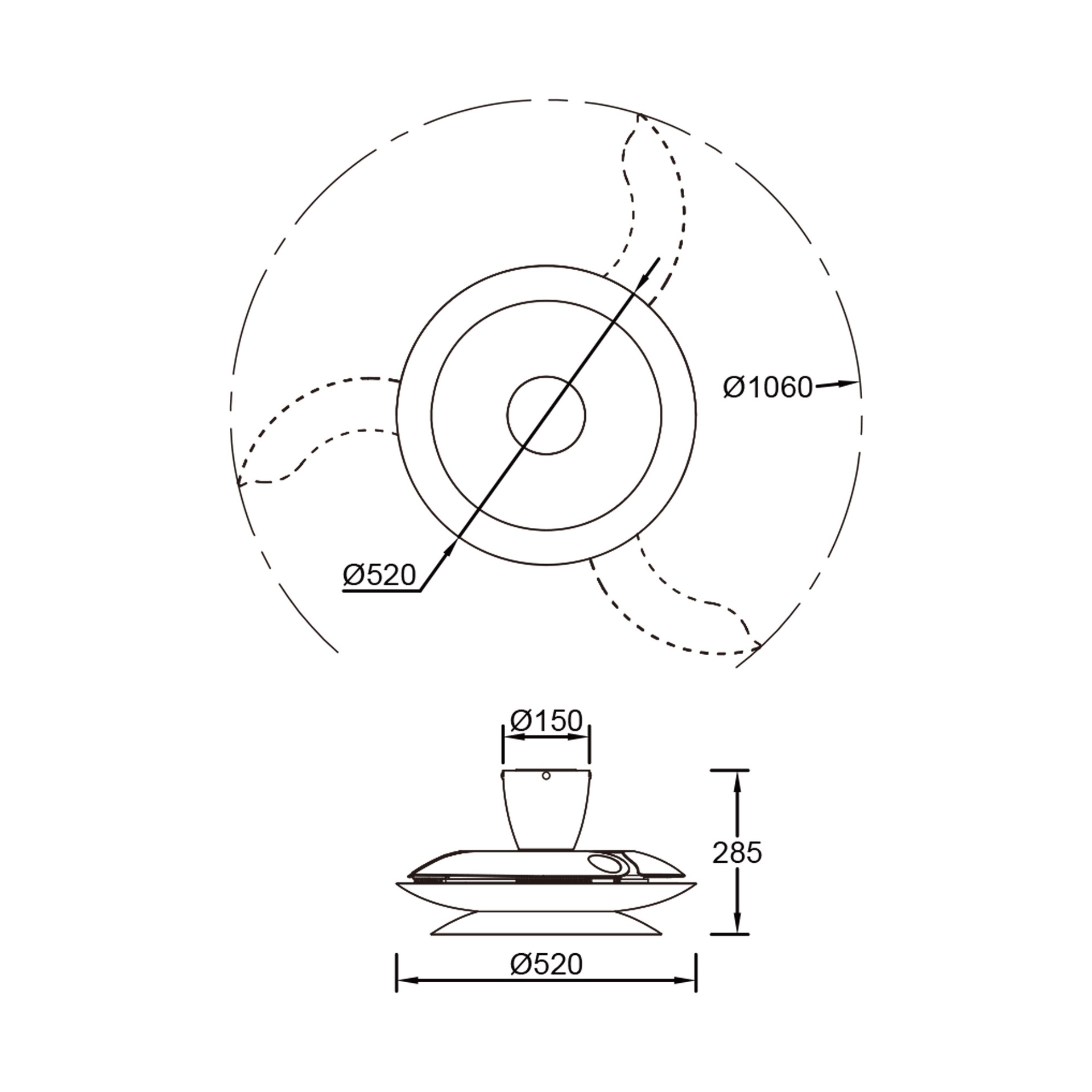Lampara ventilador LED Patagonia - Imagen 2